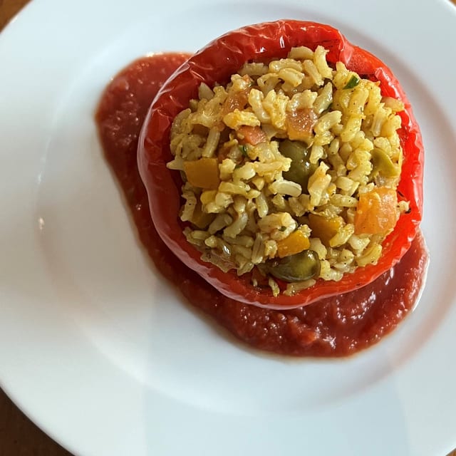 Stuffed Pepper (Rice & Veggies).