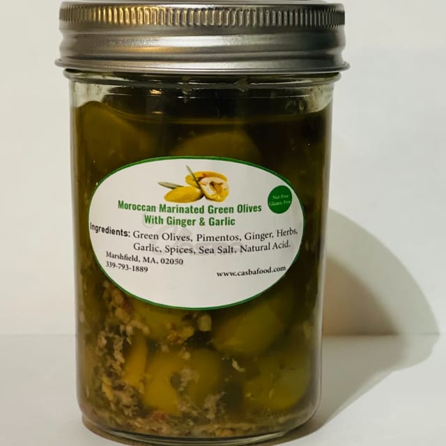 Moroccan Marinated Green Olives Small.